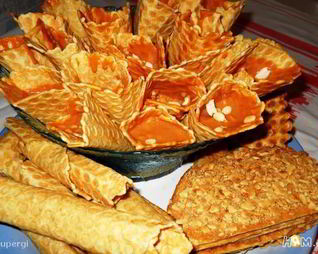 Вафли со сгущенкой