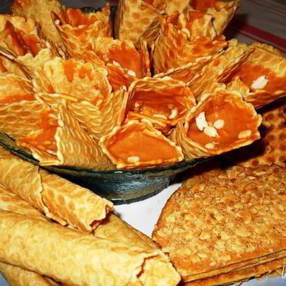 Вафли со сгущенкой