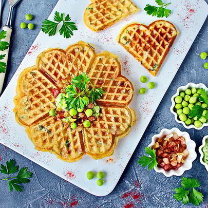 Закусочные вафли из цукини