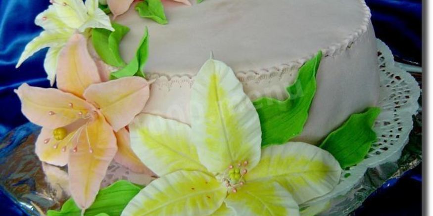 Рецепт торта с профитролями скоро лето с цветами