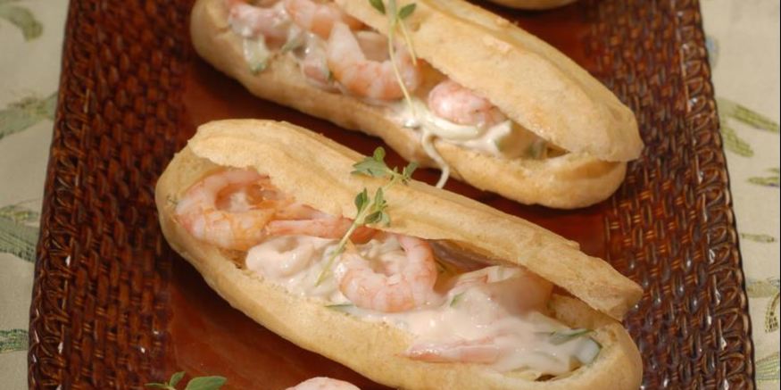 Рецепт эклеров с креветками