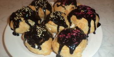 эклеры с творожным кремом