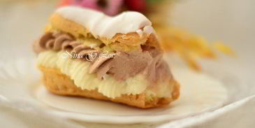 эклеры со сливочно-шоколадным кремом