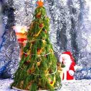 Рецепт Закусочного торта Новогодняя елка из профитролей и сливочного крем-мусса с семгой