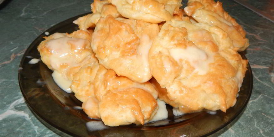 Рецепт заварных пирожных со сливочно-сгущеным кремом