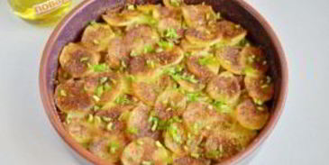 картофельная запеканка с грибами и чесноком