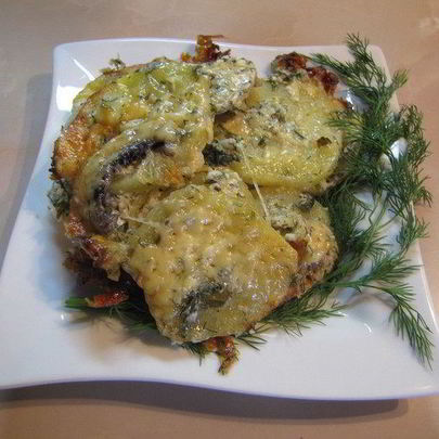 Картофельная запеканка с грибами