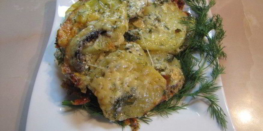 Рецепт картофельной запеканки с грибами