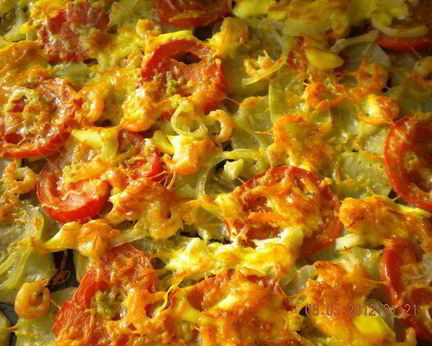 Картофельная запеканка с креветками