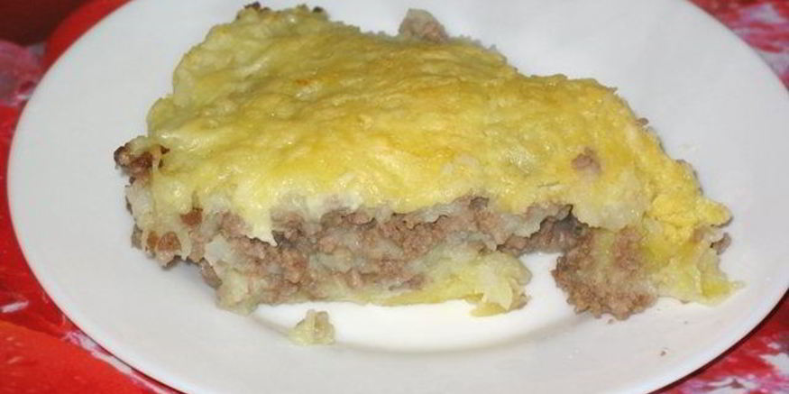 Рецепт картофельной запеканки с сырым фаршем