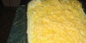 картофельная запеканка с сырым фаршем