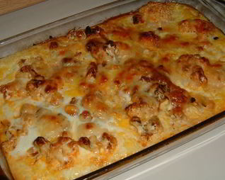 Картофельная запеканка с цветной капустой