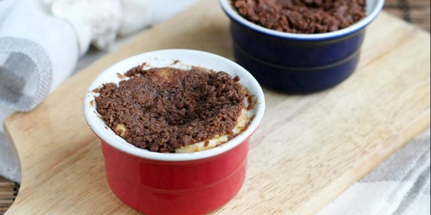 Рецепт нежной творожной запеканки с хрустящим шоколадным штрейзелем