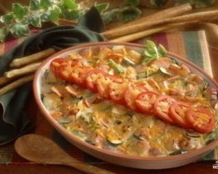 Овощная запеканка с фаршем