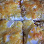 Рецепт Рисовой запеканки с сосисками и брынзой