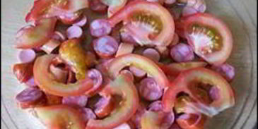 рисовая запеканка с сосисками и брынзой