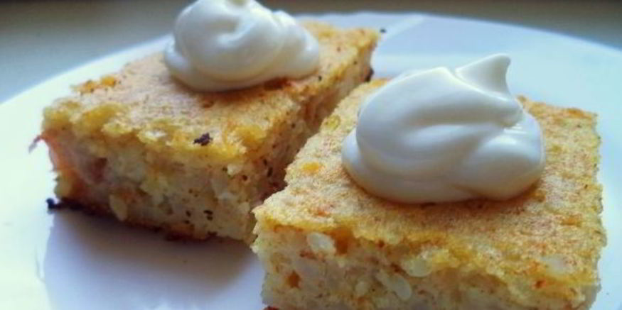 Рецепт сладкой рисовой запеканки