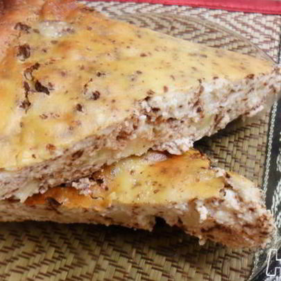 Творожная запеканка с бананами