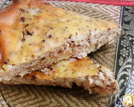 Творожная запеканка с бананами