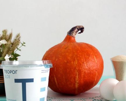 Творожная запеканка с тыквой