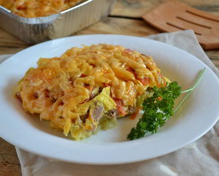 Запеканка из кабачков с фаршем в духовке