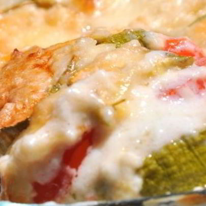 Запеканка из кабачков с помидорами