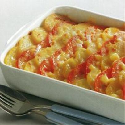 Запеканка из картофеля с помидорами