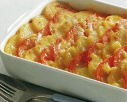 Запеканка из картофеля с помидорами