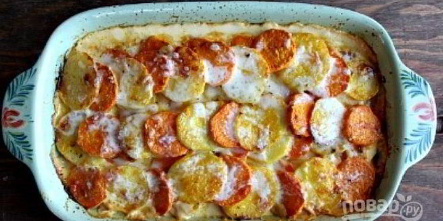 Рецепт запеканки картофельной с тыквой