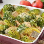 Рецепт Запеканки с форелью и брокколи