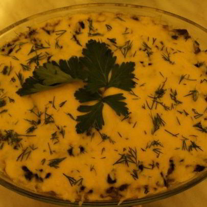 Запеканка с гречкой и грибами