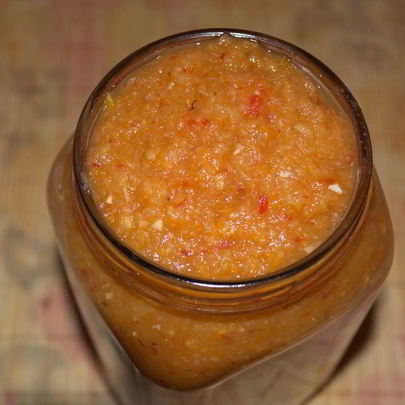 Аджика из кабачка и ябок