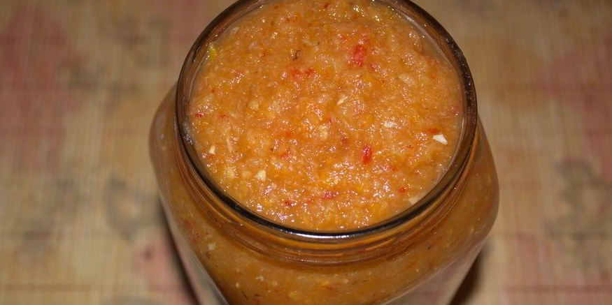 Рецепт аджики из кабачка и ябок
