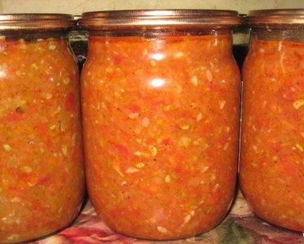 Аджика из кабачков с яблоками