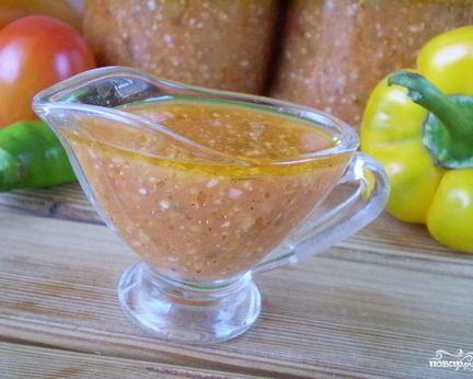 Аджика из помидоров на зиму с варкой