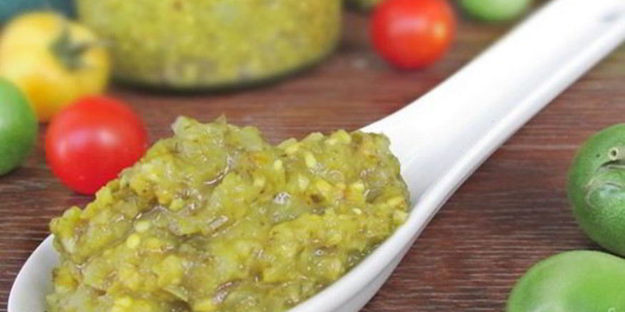 Рецепт аджики из зеленых помидоров