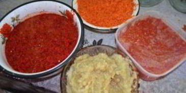 аджика острая с яблоками