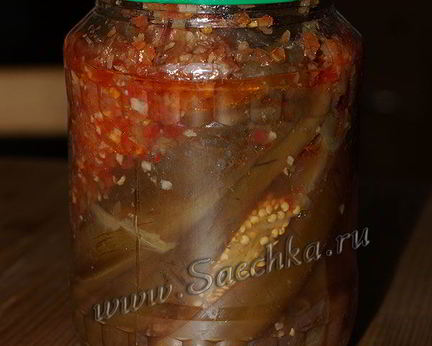 Баклажаны в аджике на зиму