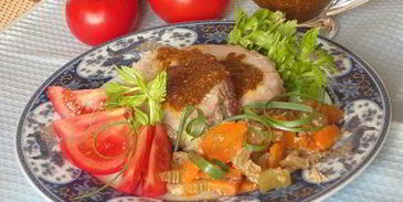 мясная трапеза с аджикой