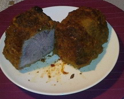 Мясо, запеченное с аджикой, сушеным базиликом и белым бальзамическим уксусом