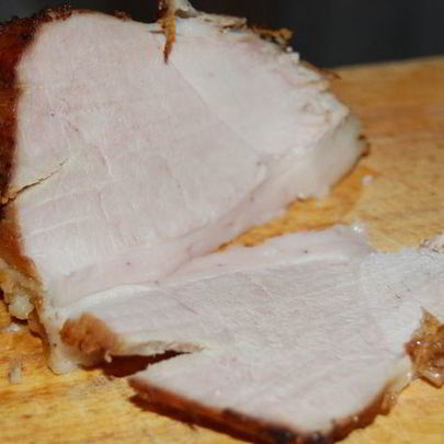 Свиной окорок варено-печеный в аджике