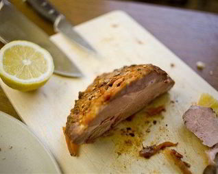 Запеченная свинина в аджике