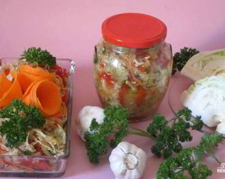 Баклажаны с капустой на зиму