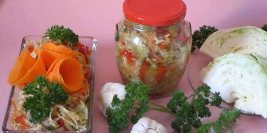 Рецепт баклажанов с капустой на зиму