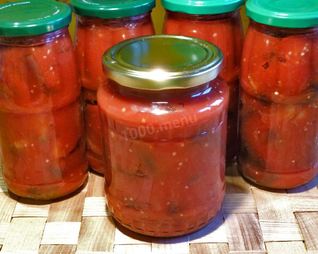 Баклажаны в томатном соке на зиму