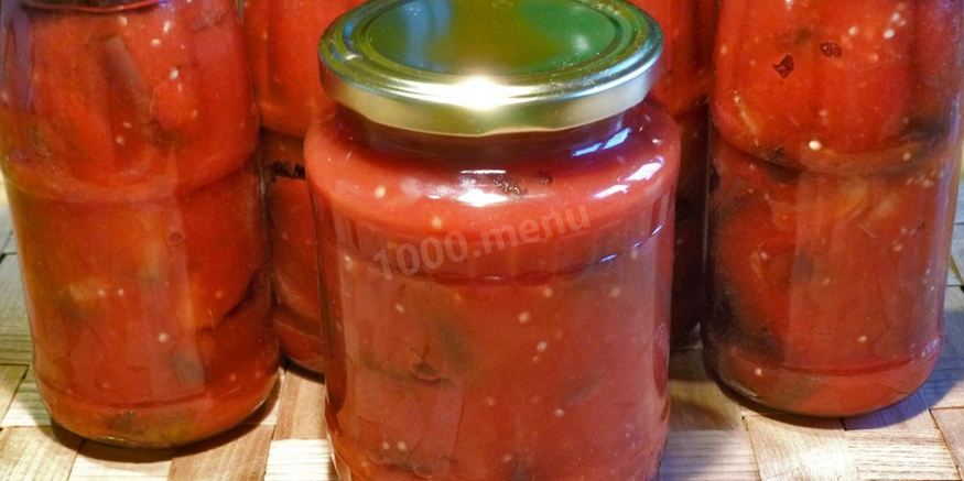 Рецепт баклажанов в томатном соке на зиму