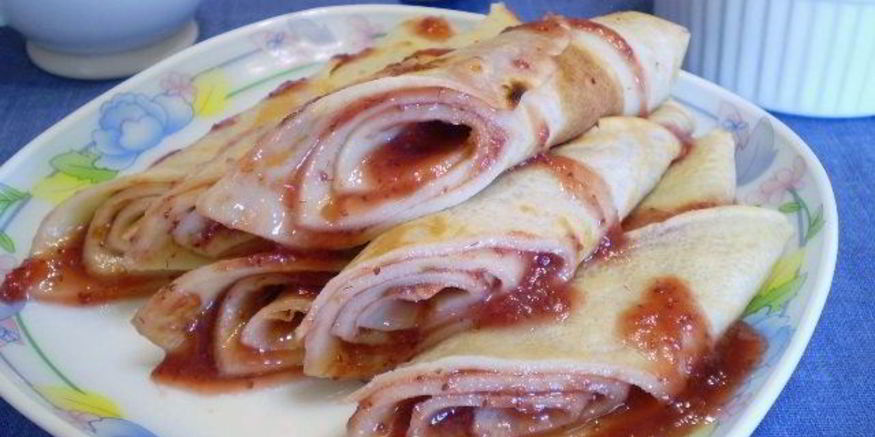 Рецепт блинчиков с джемом