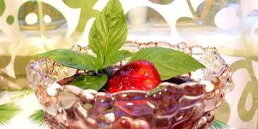 клубничный джем с красным вином и базиликом