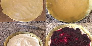 кростата с творогом и джемом