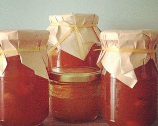 Персиковый джем с миндалем и лимоном